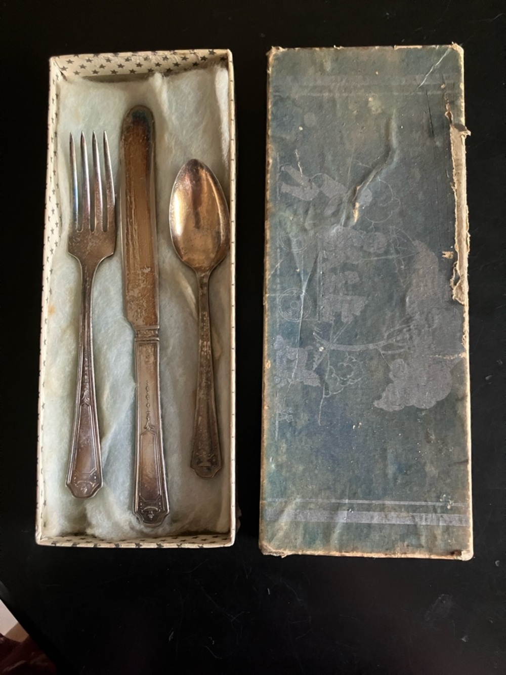 Vintage Silver-Plated 3-Piece Cutlery Set - Fork, Knife, Spoon (Silver Tone)